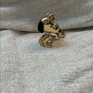 Coach Gold and Black Snoopy Bag Charm or Key Chain